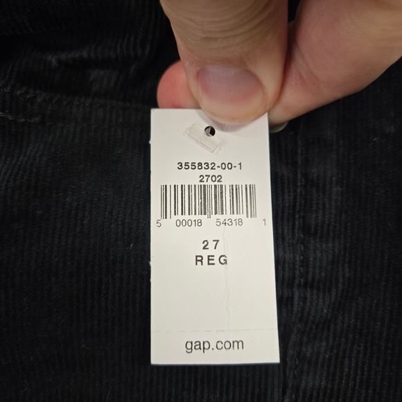 Gap True Skinny Corduroy Pants Womens 27 R Jeans Black New NWT - Picture 3 of 13